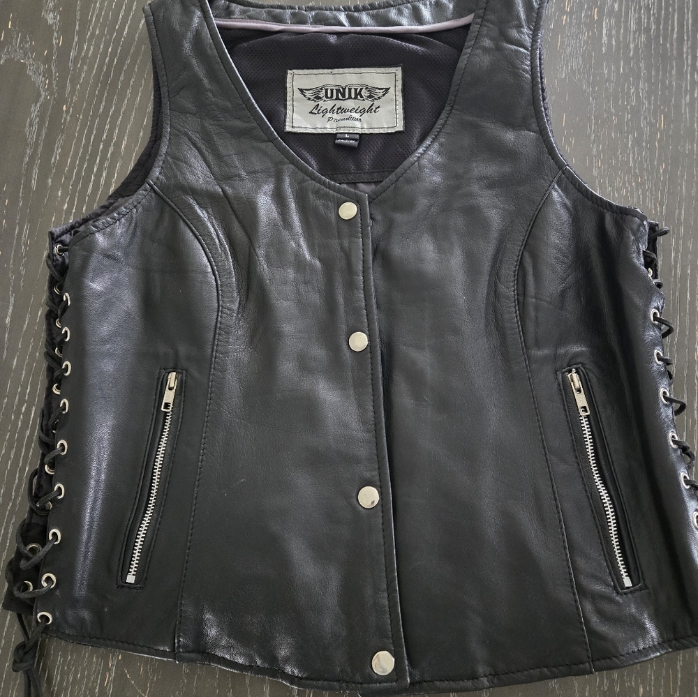 Leather vest